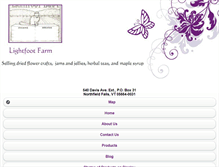 Tablet Screenshot of lightfootfarm.com